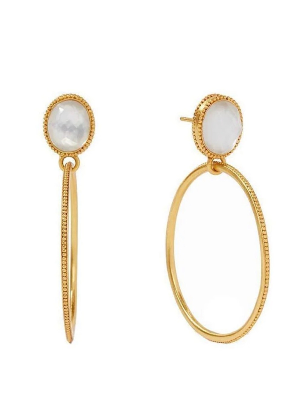 Julie Vos Verona Statement Hoops with Iridescent Clear Crystal